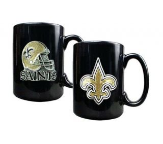 NFL New Orleans Saints Set of 2 Free Form LogoCoffee Mugs   K127344