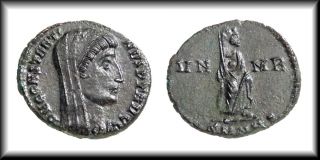 Constantine I The Great Divus Veiled Head Ancient Roman Coin Emperor