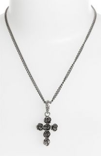 Queen Baby Rose Cross Pendant Necklace