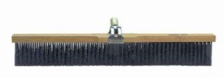 The Performer Concrete finishing broom has three rows of black