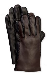 John W. ® Cashmere Lined Two Tone Leather Gloves