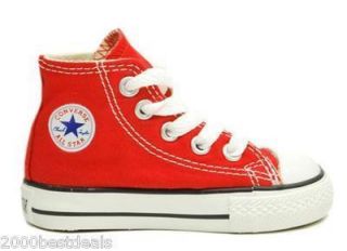 Converse Shoes Chuck Taylor Baby Boys 7J232 Red Top Canvas All Star