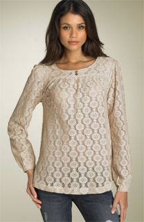 Quiksilver One Way Crochet Peasant Top