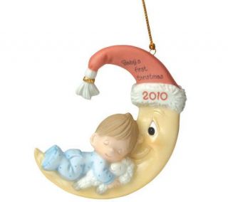 Precious Moments 2010 Babys First Boy Christmas Ornament —