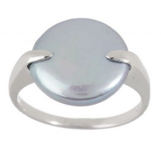 Honora Cultured FreshwaterPearl 13.0mm Coin Sterling Ring —