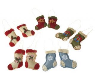 Set of 10 Stocking Ornaments with Fragrance Beads by Valerie