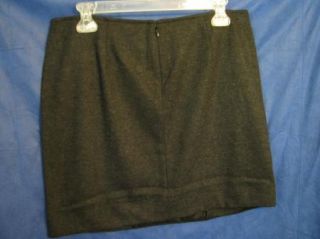 Cabi ANDYS SKIRT Coal/Black/Gray WOOL BLEND Lined CENTER PLEAT $89 sz