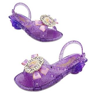 Disney Deluxe Tangled Rapunzel Light Up Princess Shoes Girls 7 8