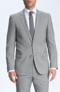 HUGO Astro Hill Grey Deco Stripe Wool Suit