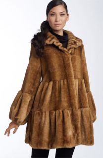 Jones New York Faux Fur Tiered Coat