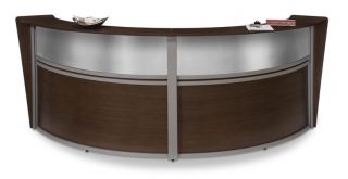 1pc Oval Round Modern Contemporary Office Reception Desk of Map R2