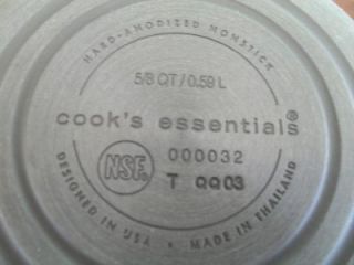 Cooks Essentials Non Stick Set of 2 Mini Pots Pans 5/8 Qt .59 L BRAND