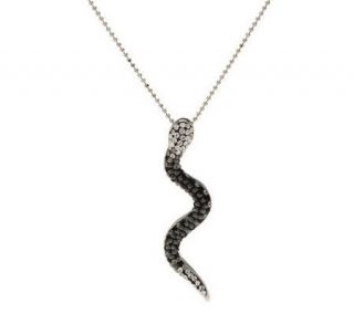 Sterling Crystal Snake Pendant with 18 Chain —