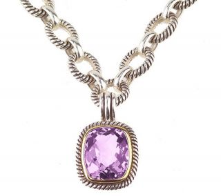 Choice of Gemstone Enhancers w/ 18 Sterling Link Necklace —