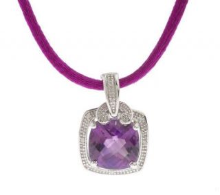 Sterling 4.60 ct AfricanAmethyst Enhancer with 18 Cord —