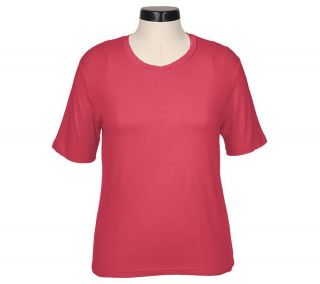 Denim & Co. Rayon Spandex Scoopneck T shirt —