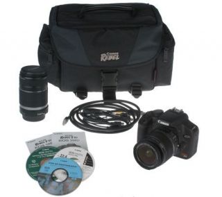 Canon EOS Rebel T1i DSLR 15.1MP Camera w/2 Lens Kit, Camera Bag & 4GB 