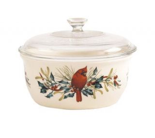 Lenox Winter Greetings Casserole with Glass Lid —