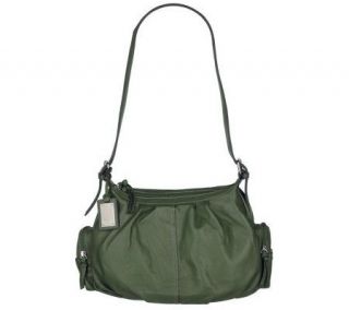 Tignanello Glove Leather Top Zip Shoulder Bag w/ Side Pockets
