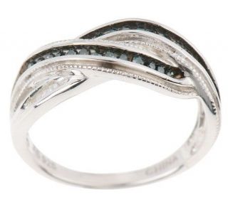 AffinityDiamond 1/5 ct tw Twisted Band Ring, Sterling —