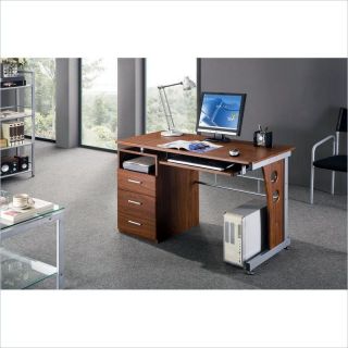 Techni Mobili Laminate Mahogany Computer Desk