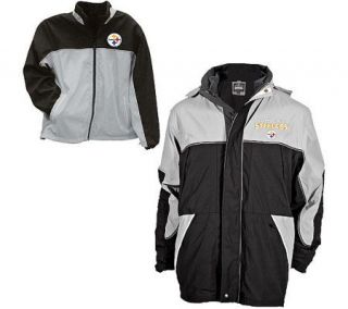 NFL Steelers Quadrant Jacket w/ Reversible Inner Jacket —