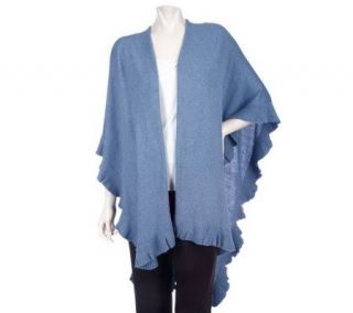 Layers by Lizden Luxurious Heathered 60 Wrap w/ Ruffles —