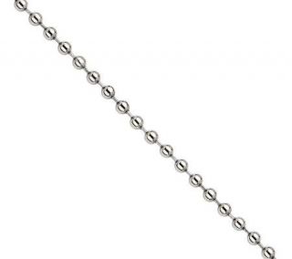 Steel by Design 22 5.0mm Polished Bead Chain Necklace —