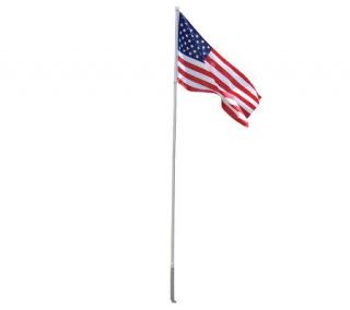 12 1/2 Wind Dancer Flagpole w/ Fly Right Technology & American Flag 