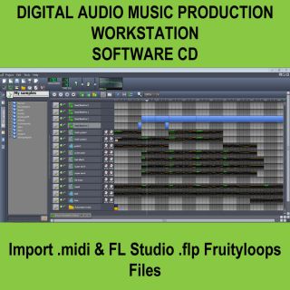 Music Producer Digital Audio Workstation PC Software CD Import MIDI FL