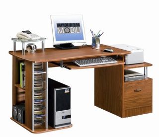 contemporary computer printer desk mahogany finish