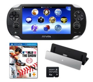 PS Vita Wi Fi Bundle with MLB 12, 4GB Memory Card, and Cradle