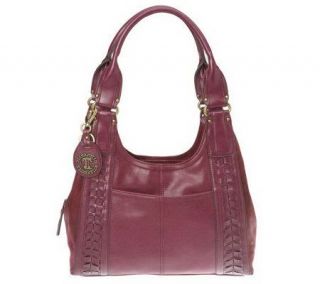 Tignanello Vintage Leather A Line Shopper with Braided Accent