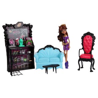 NIB Monster High Coffin Bean Coffee Shop Clawdeen Wolf Doll Playset