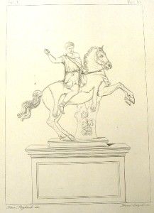 Musee de Sculpture Copper Engraving (1826 1853) MAN ON HORSE  by