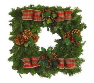 Delivery Week 11/26 Fresh Balsam Square Wreathby Valerie —