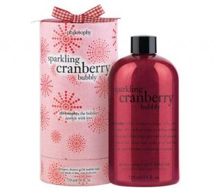philosophy sparkling cranberry bubbly 3 in 1 gel, 24 oz. —