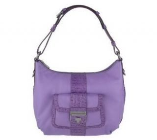 Judith Ripka Nappa Leather Shoulder Bag w/ Front Lock Pocket