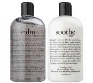 philosophy calm me, soothe me lavender lotion &shower gel duo