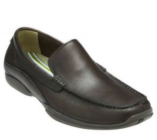 Clarks Mens Rotor Beat Leather Slip on Loafers —
