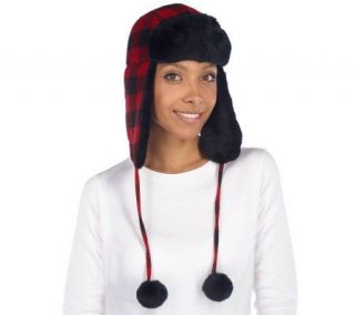 Isaac Mizrahi Live Lined Trapper Hat With Pom Poms —