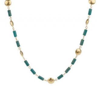 Veronese 18K Clad Etruscan Turquoise 28 Necklace —