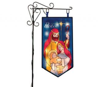 18 Peace Nativity Outdoor Lighted Flag by Brite Star —