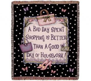 Shopping is Better Tapestry Throw by Simply Home —