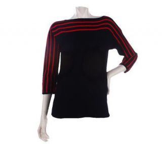 Linea by Louis DellOlio Horizontal Stripe Sweater —