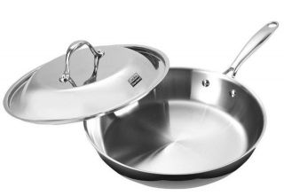 Cooks Standard NC 00239 12 Inch Ply Clad Stainless Steel Fry Pan with