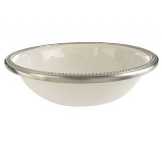 LidiaBastianich 12 Stoneware Pasta Bowl with Faux Pewter Rim