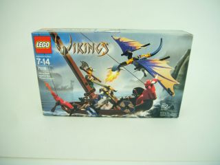 7016 Lego Vikings Viking Boat Against The Wyvern Dragon
