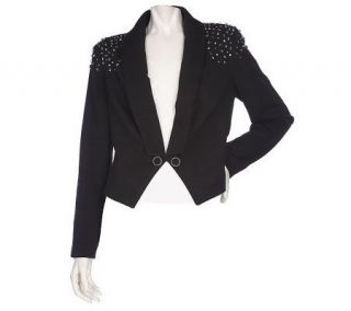 DASH by Kardashian Embellished Shoulder Jacket —