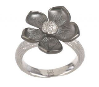 Dweck Diamonds 1/10 ct tw Sterling Small Magnolia Ring —